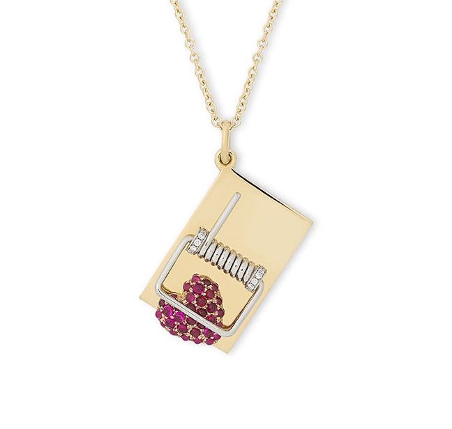 A gold and gem-set love token by Wartski
