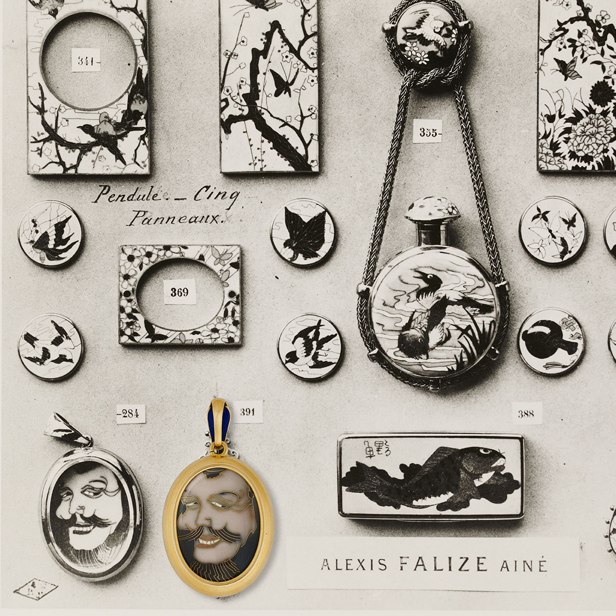 A locket in the Japanese taste by Alexis Falize