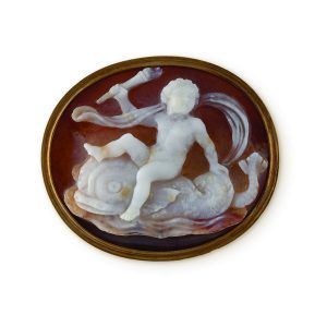 Cameo of Eros riding a dolphin 1780