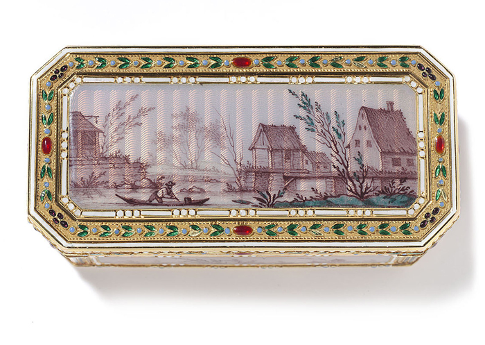 Gold and enamel box by Jean Joseph Barrière