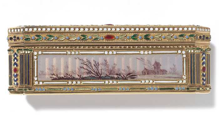 Gold and enamel box by Jean Joseph Barrière