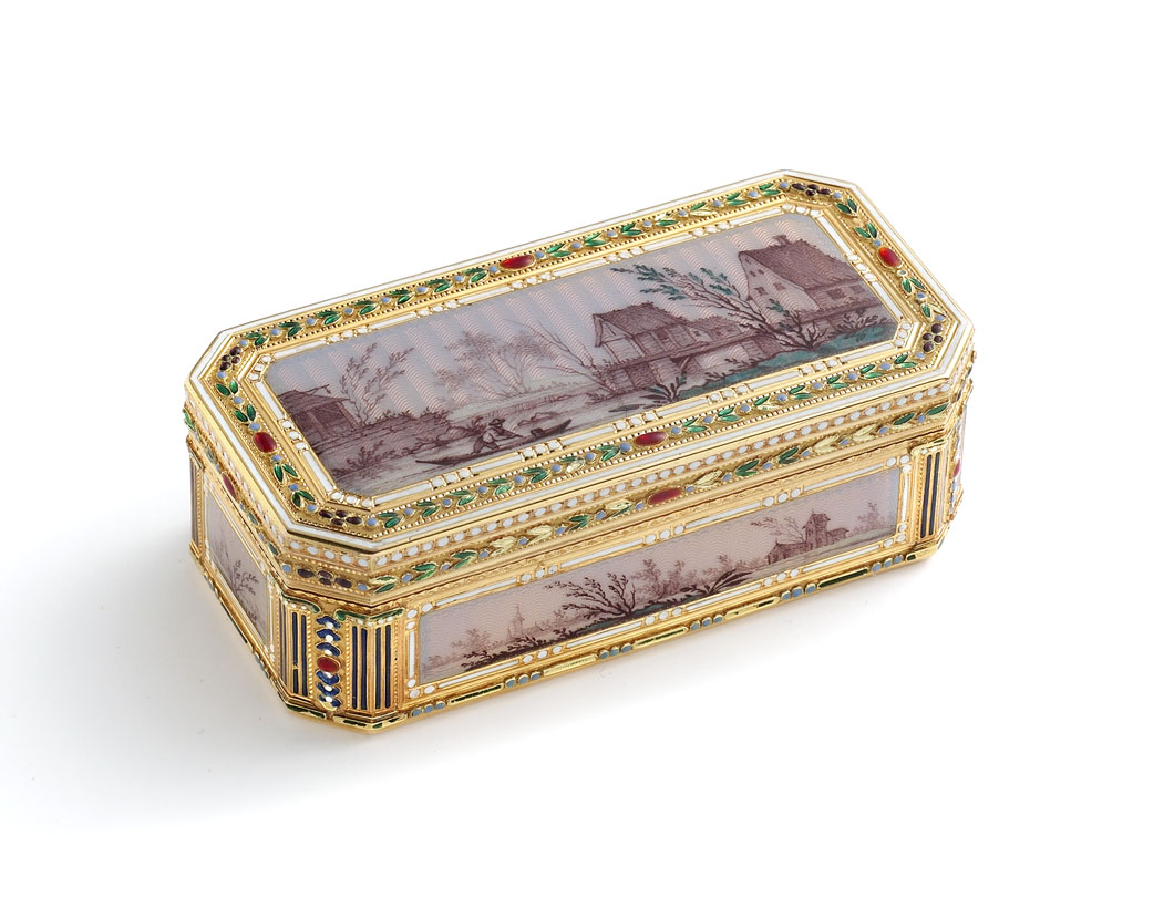 Gold and enamel box by Jean Joseph Barrière