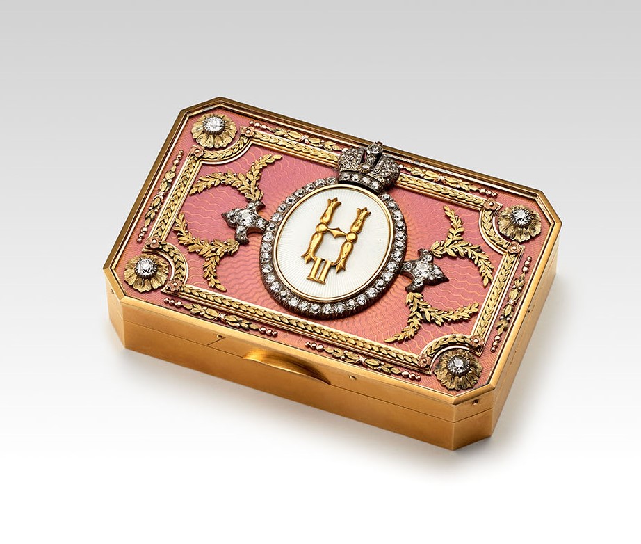 A gold, gem-set and enamelled Imperial presentation box