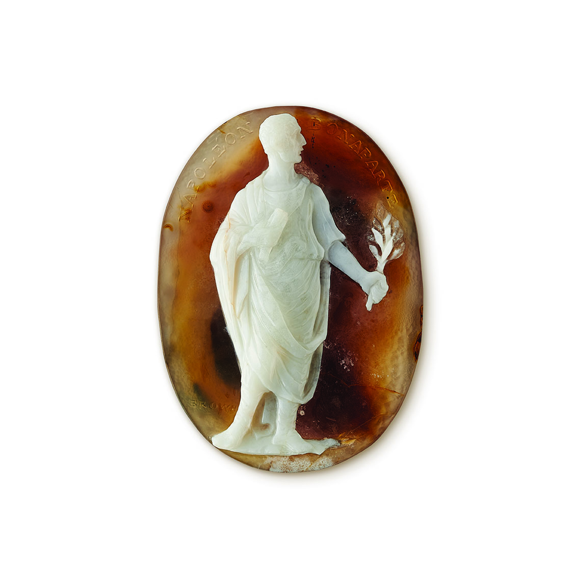 A hardstone cameo of Napoleon Bonaparte by William Brown
