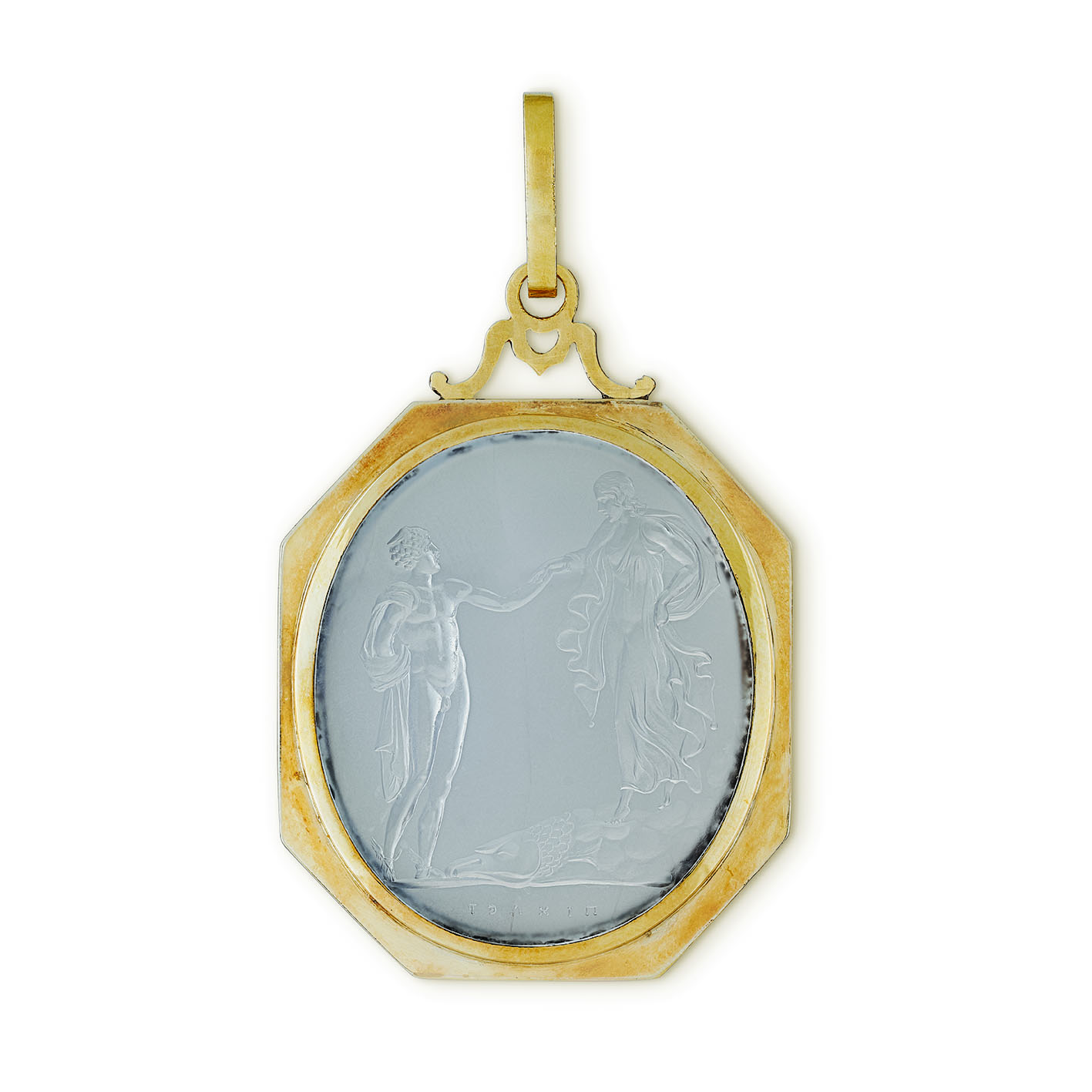 A chalcedony intaglio of Perseus & Andromeda by Giovanni Pichler