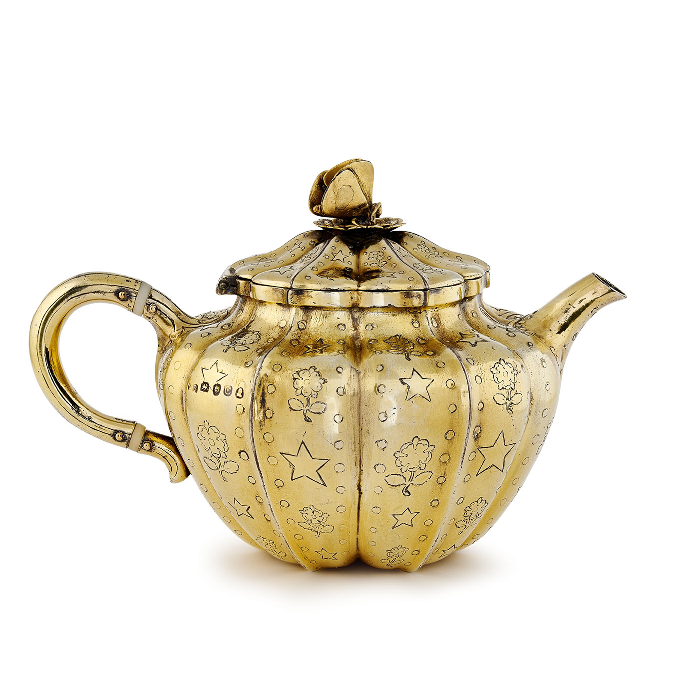 A rare silver teapot by Charles Price