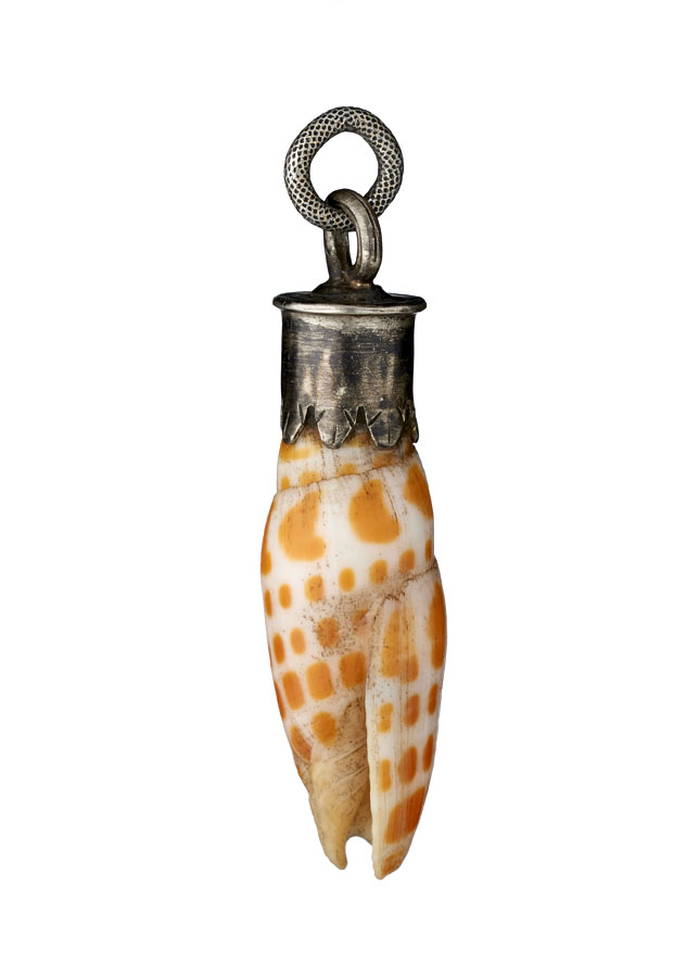 Silver mounted talisman
