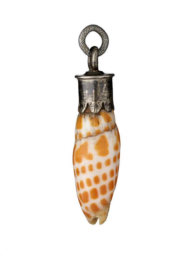 Silver mounted talisman