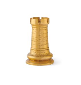 Gold chess piece