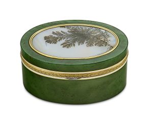 A Royal Gold Mounted Nephrite Box by Carl Fabergé