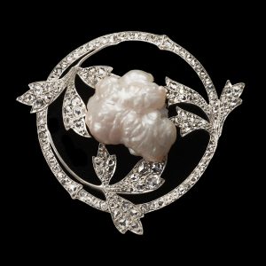 Pearl and diamond brooch by Georges Fouquet