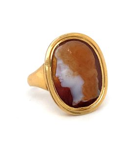eighteenth century sardonyx cameo ring