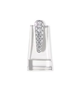 A rock crystal and diamond clip