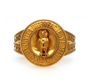 An archaeological style gold bracelet by Carlo Giuliano