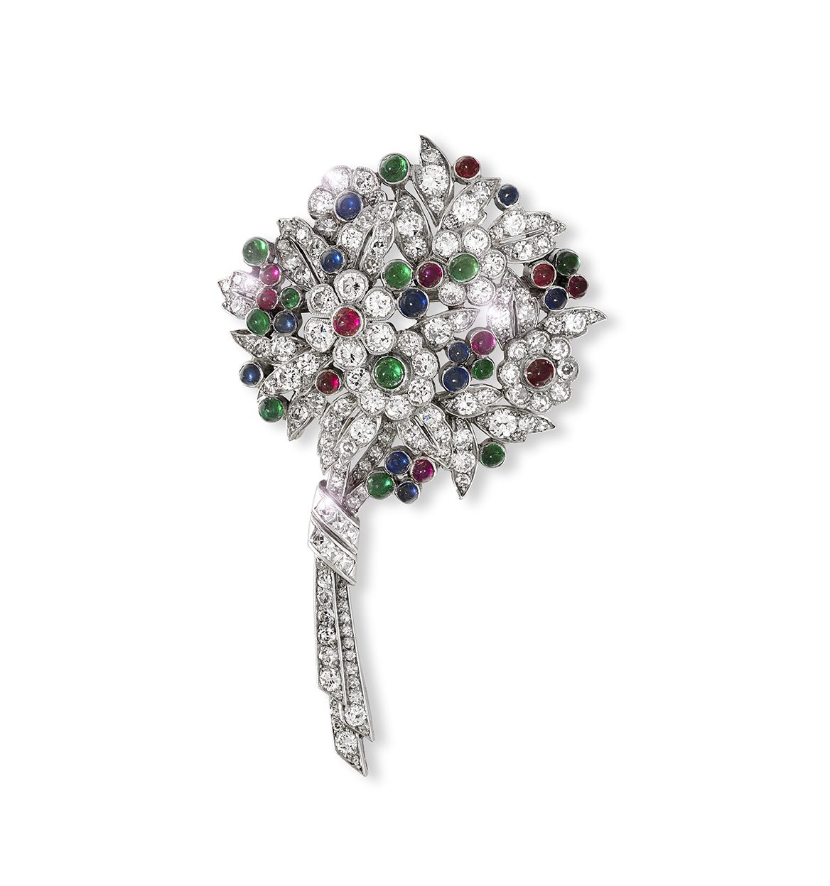 A diamond and gem-set brooch by Lacloche Frères
