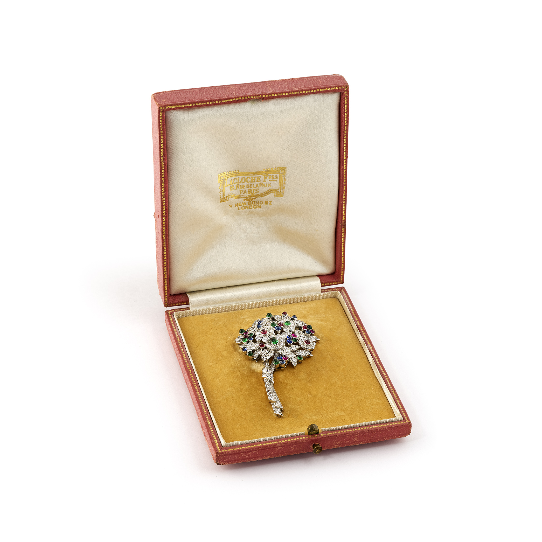 A diamond and gem-set brooch by Lacloche Frères