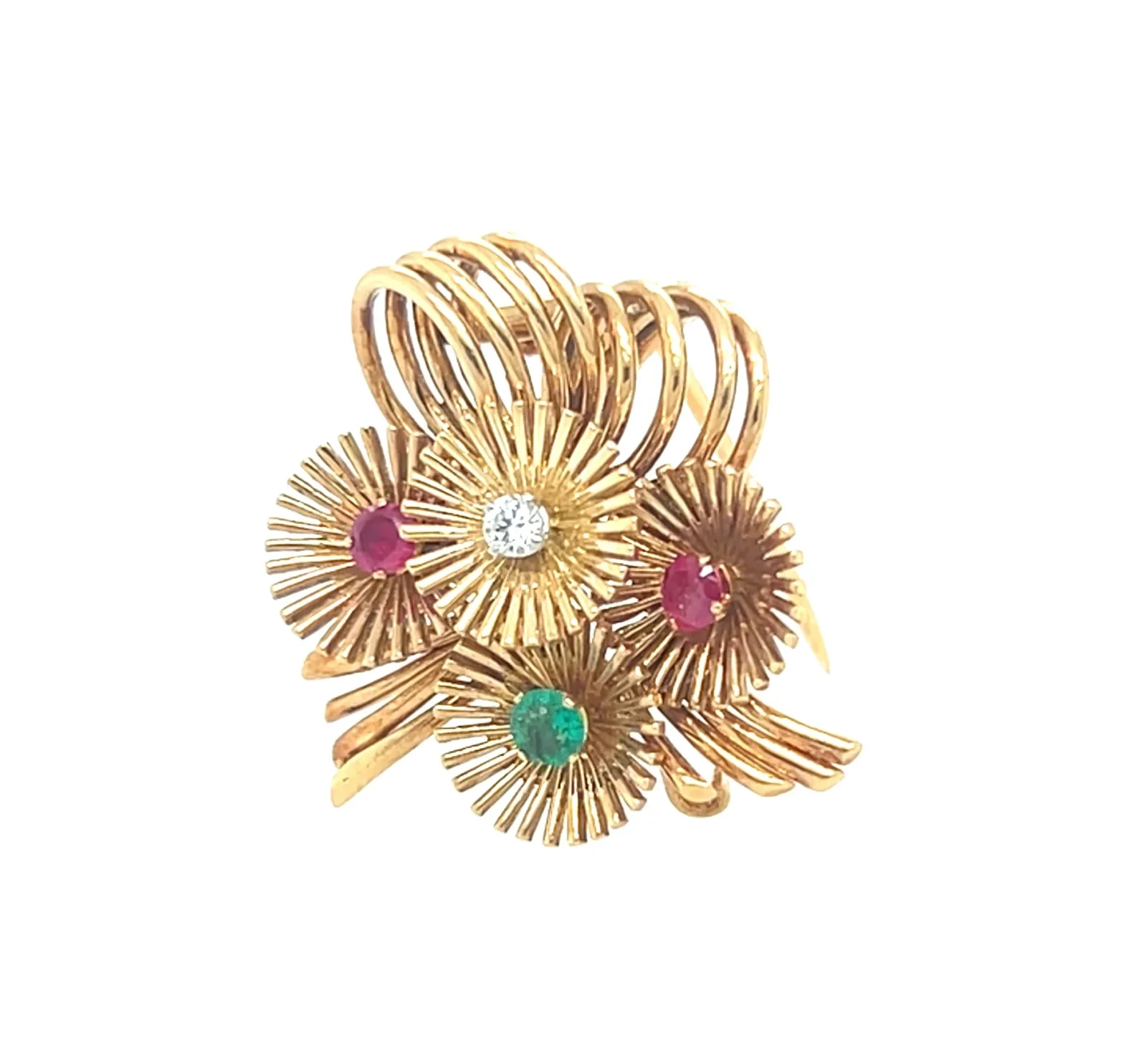 A jewelled gold brooch by Mellerio