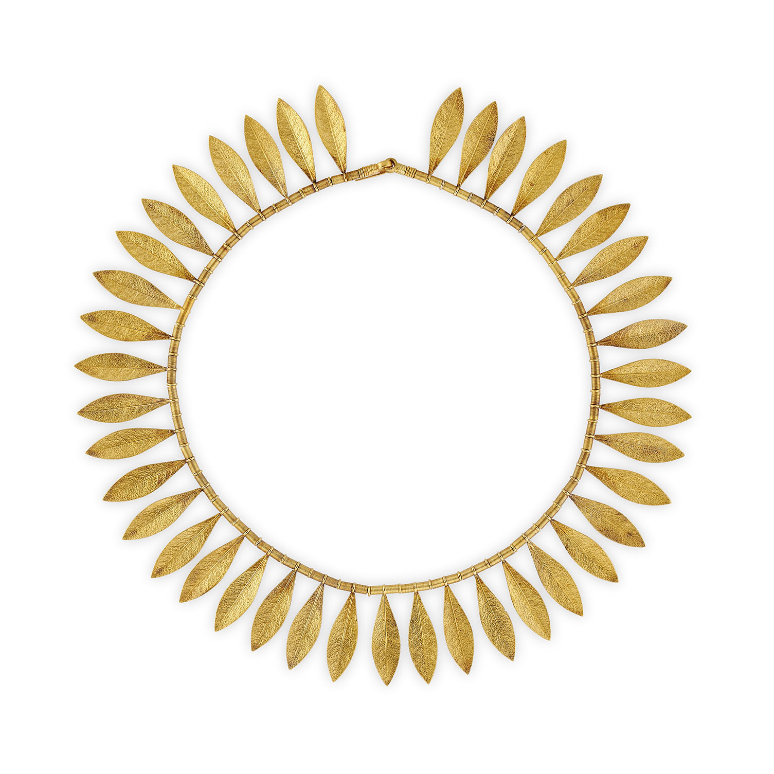 An archaeological style gold necklace by Robert Phillips