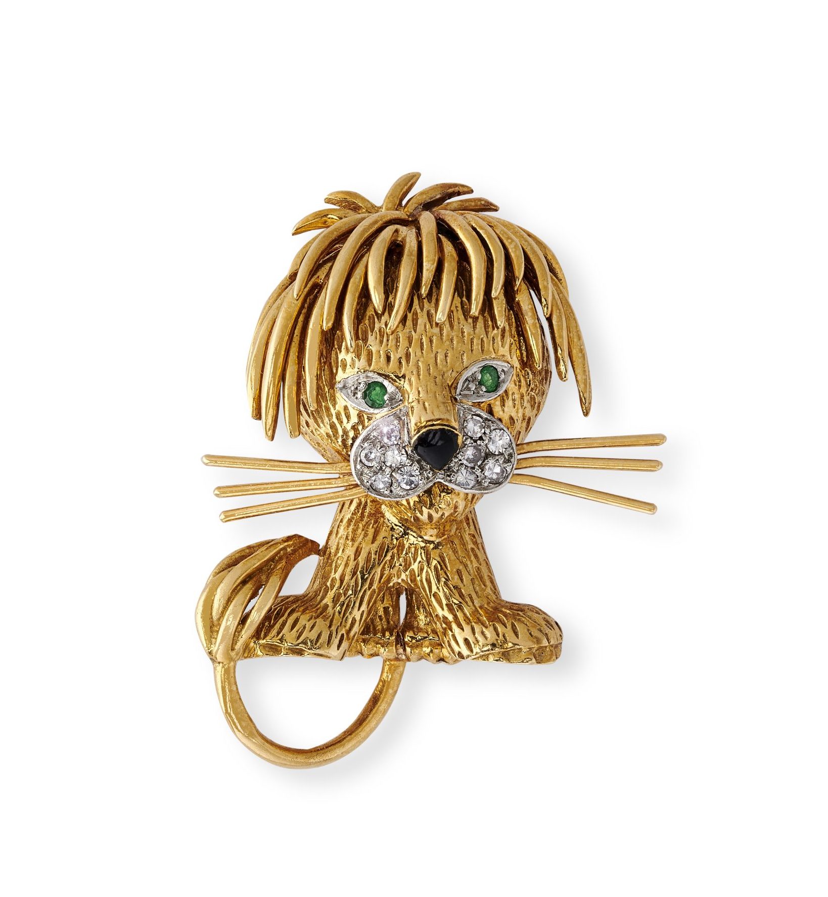 A jewelled lion cub brooch by Van Cleef and Arpels