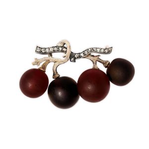 An antique gem-set grape brooch by Fonsèque et Olive