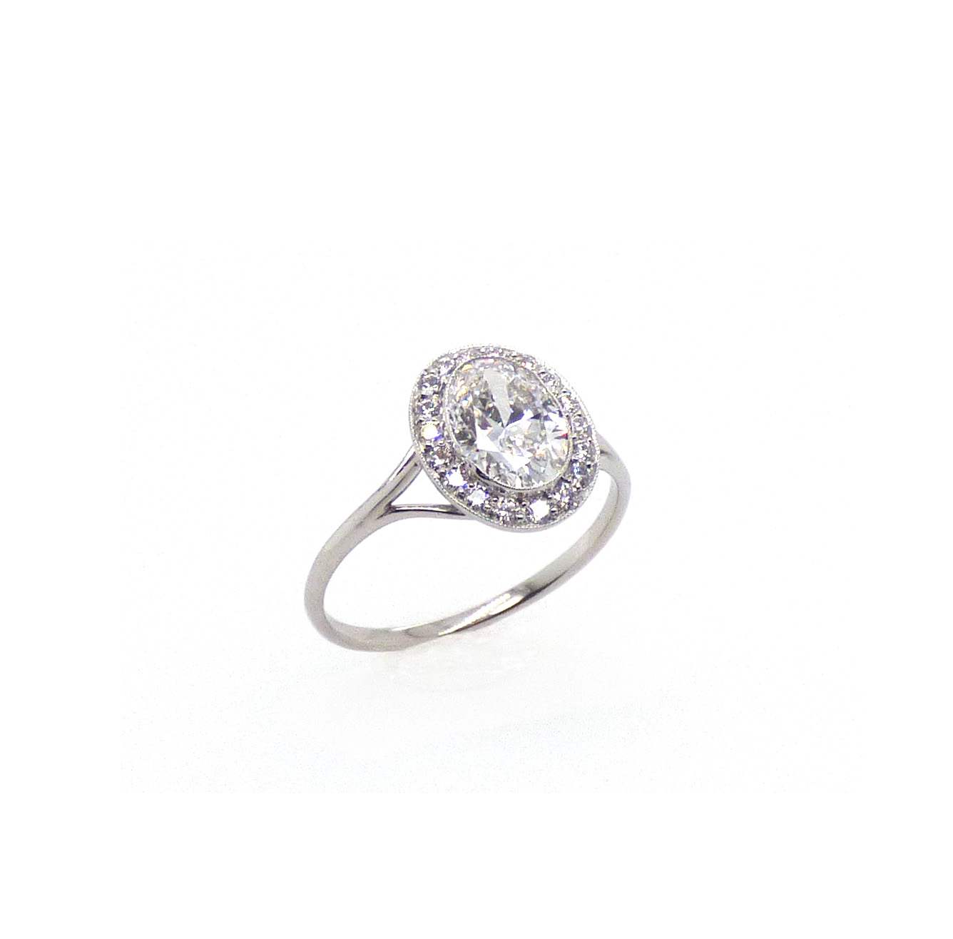 A platinum diamond ring
