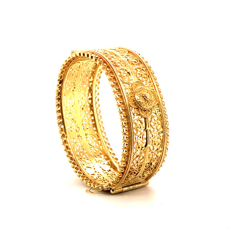 An Openwork Gold Bangle by Falize