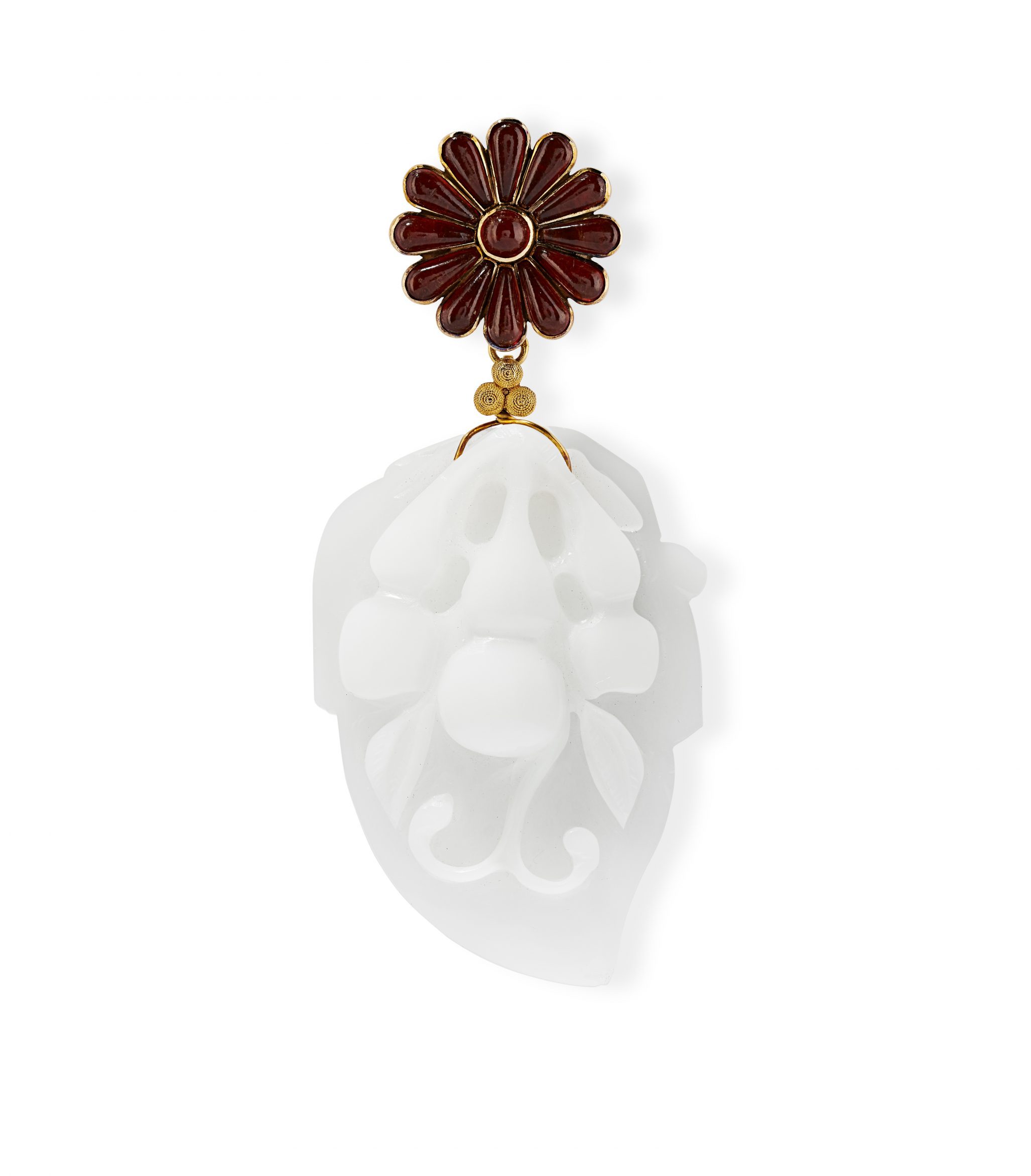 A Gold mounted Peking Glass pendant by Carlo and Arthur Giuliano