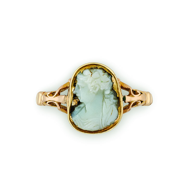 An eighteenth century cameo mounted finger ring