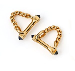 Stirrup cufflinks by Cartier