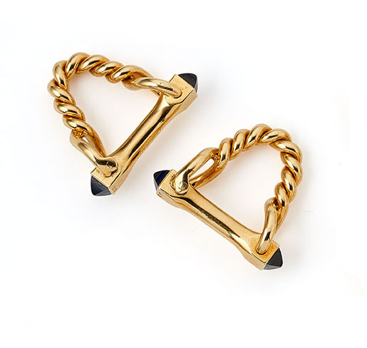 Stirrup cufflinks by Cartier