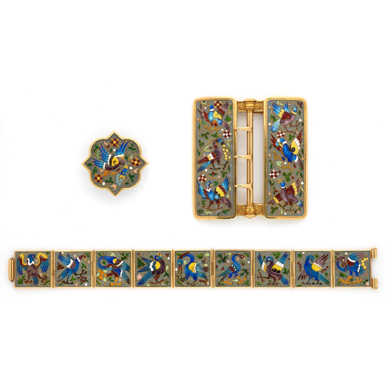 A suite of jewellery by Falize