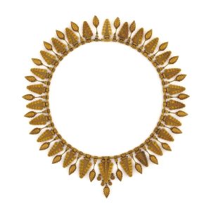 Gold fringe necklace by Fontenay
