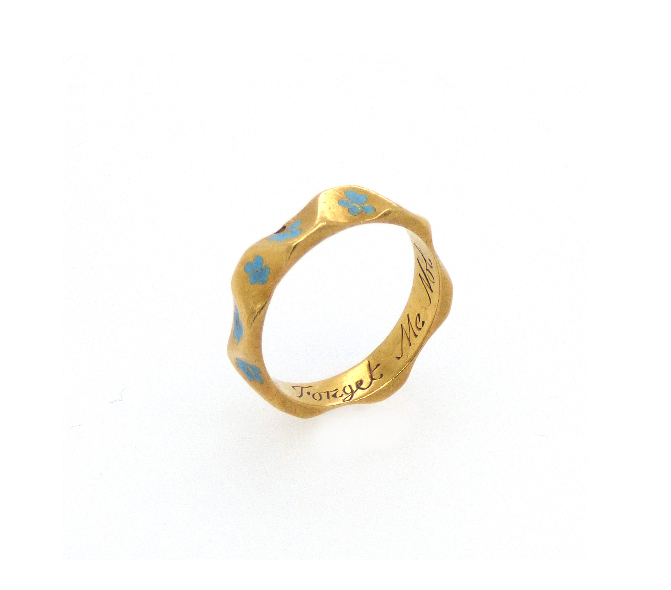 An enamelled gold ‘Forget-me -not’ ring