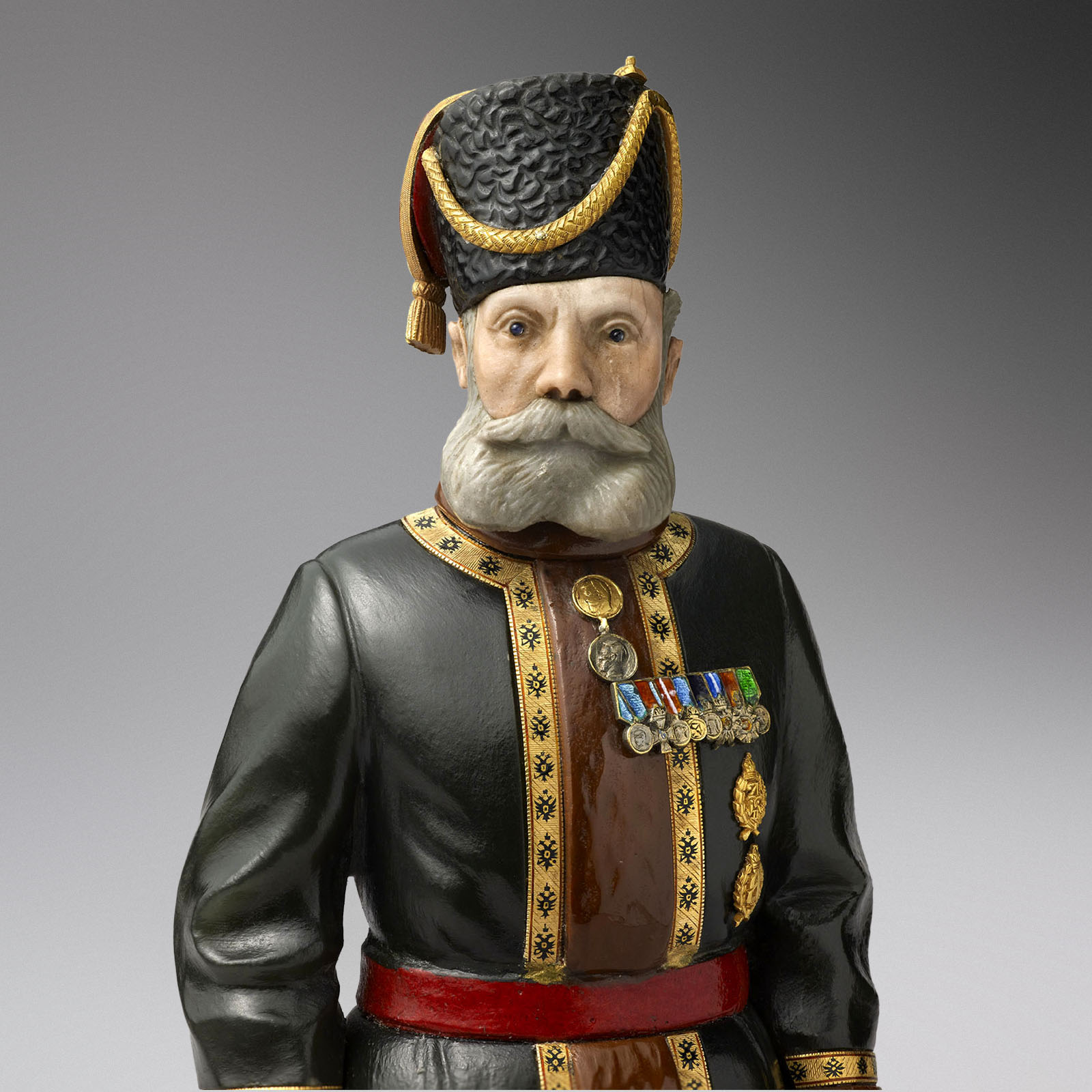 Imperial portrait of Pustynnikov by Carl Fabergé detail