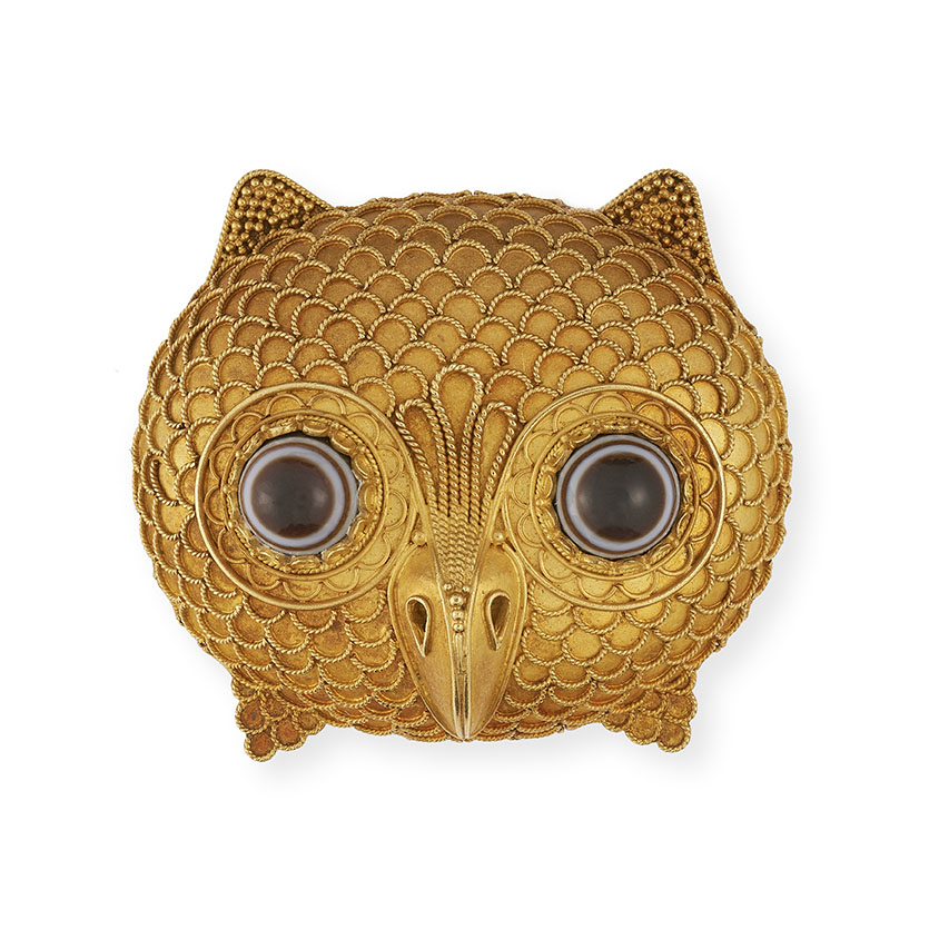 An Owl brooch by Castellani