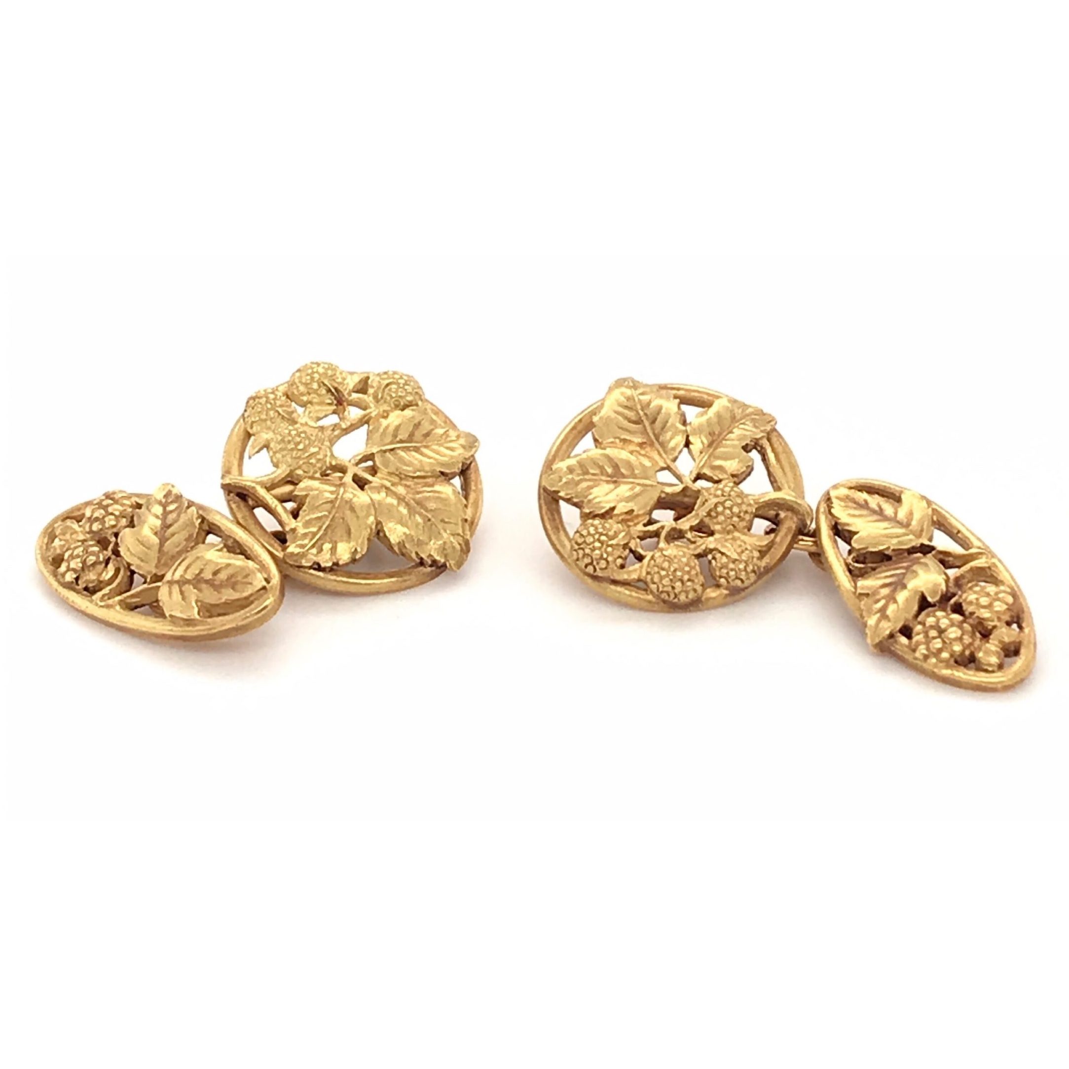 A pair of antique gold cufflinks
